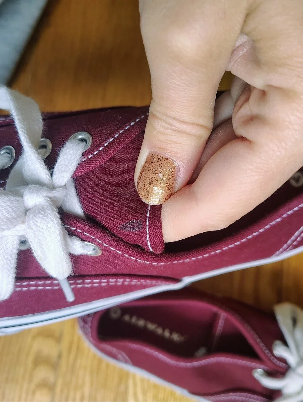 Airwalk Legacee Women’s Low Top Canvas Skate Sneakers Maroon Burgundy Size 7